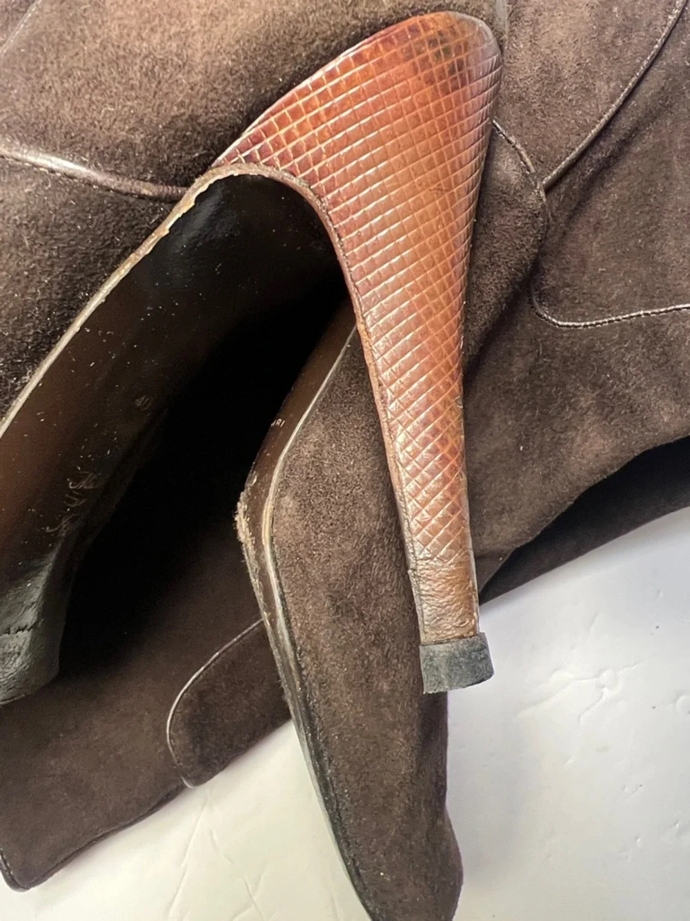 Elie Tahari Women's Brown Suede Knee-High Heeled Boots Size 40